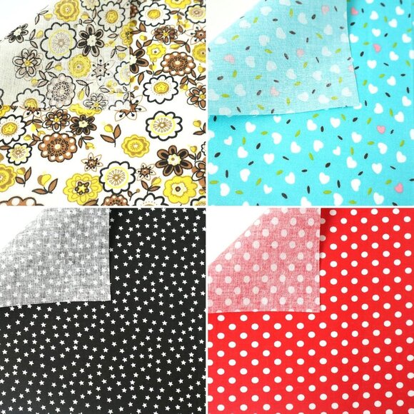 Colorful 56-Piece Cotton Fabric Bundle - 25x25cm Patchwork Quilting Squares for - Picture 3 of 7